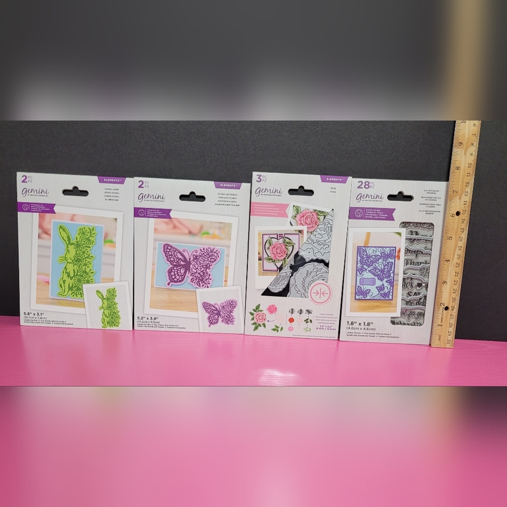 Crafter's Companion Gemini Craft Dies and Stamp Set.  Set 4. (7)